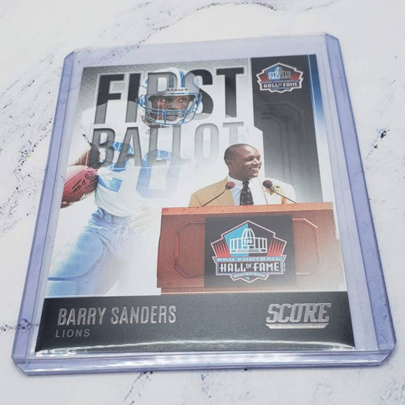 2022 #FB-BS Barry Sanders Panini Score Football First Ballot Hall of Fame - Picture 3 of 4